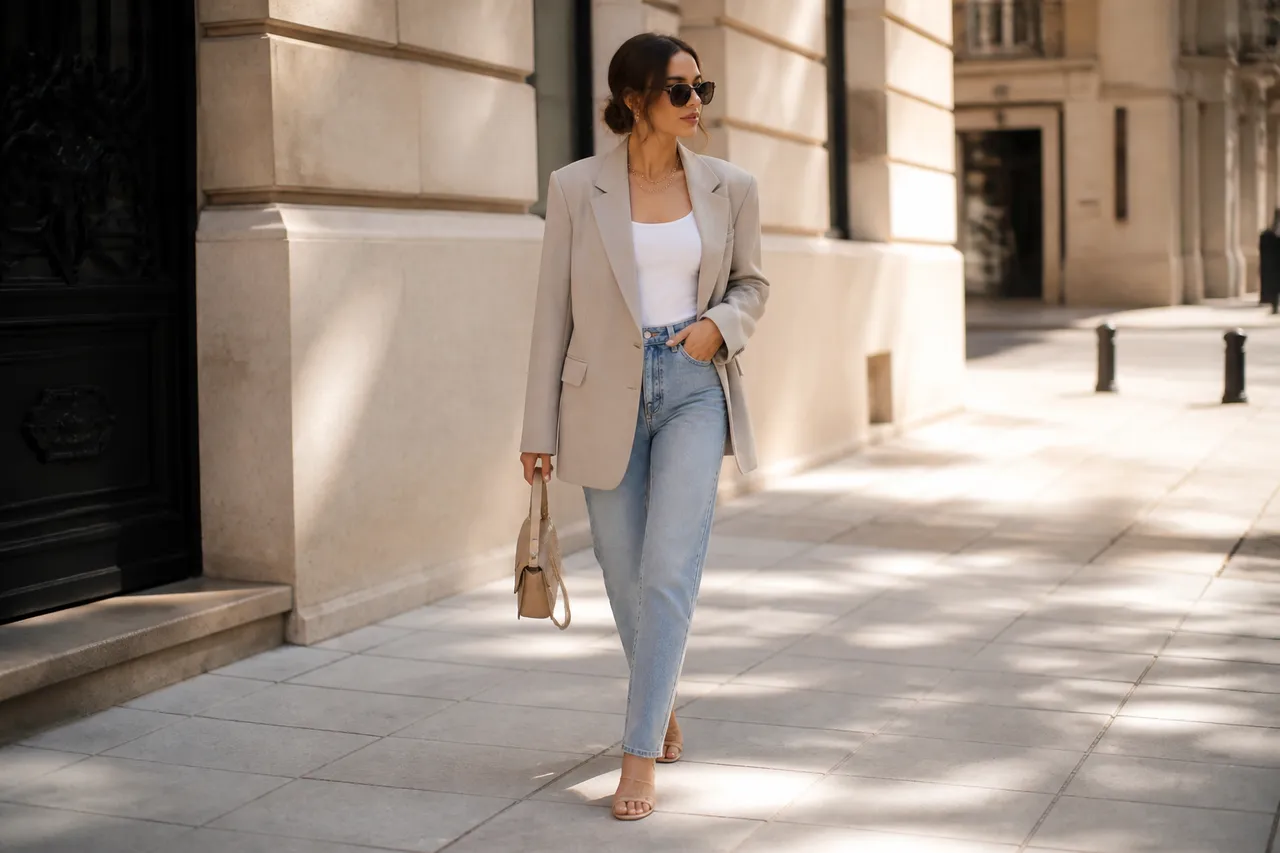 idei de styling pentru jeanși straight și wide-leg