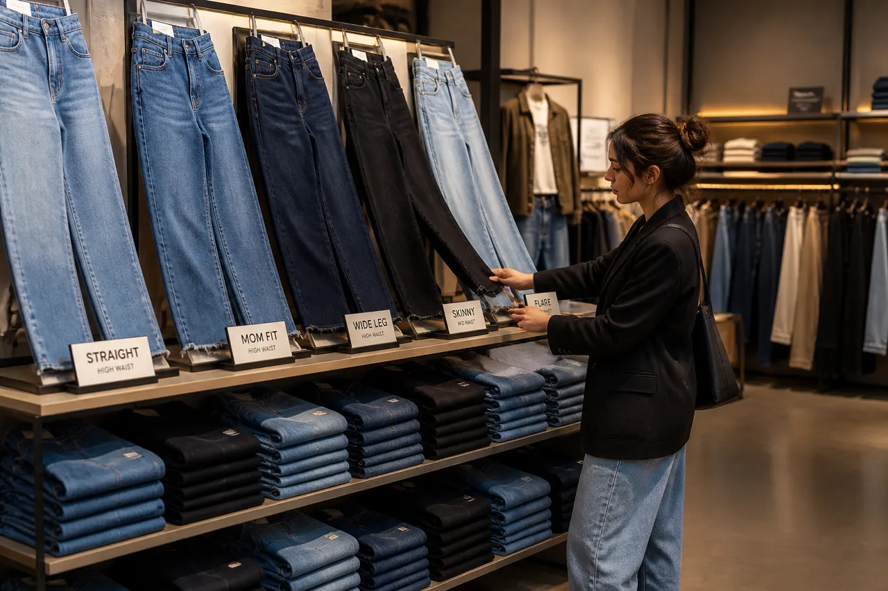 jeanși skinny înlocuiți de croieli moderne în magazine